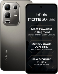 Infinix Note 50x 5G+ 45W Charger In the Box & AI (Titanium Grey, 128 GB)