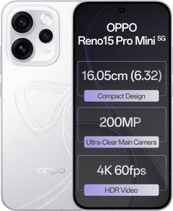 OPPO Reno15 Pro Mini 5G (256GB, Glacier White) - Image 6