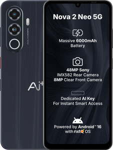GRAB: Ai+ Nova 2 Neo 5G (Black, 128 GB) (4 GB RAM) @14,999