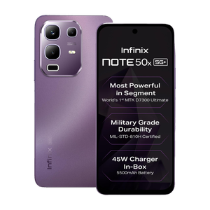 Infinix Note 50x 5G+ 45W Charger In the Box & AI (Enchanted Purple, 128 GB)