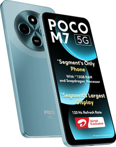 POCO M7 5G - Locked with Airtel Prepaid (Ocean Blue, 128 GB)