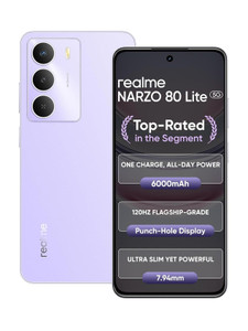 Realme Narzo 80 Lite 5g (crystal Purple, 128 Gb, 6000 Mah)