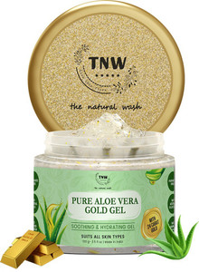 TNW - The Natural Wash Pure Aloe Vera Gold Gel, Soothing & Hydrating | 24K Gold