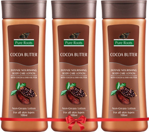 Pure Roots Cocoa Butter Body Care Lotion - Pack of 3 ( 100ml * 3 )