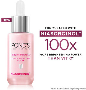 POND's Bright Miracle Ultimate Brightening Serum with Niasorcinol,30X better than Vit C