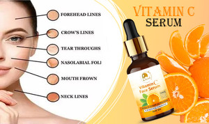 Sipradh Vitamin C Face Serum, Bright & Glowing Skin, with Probiotics & Orange (30 ml)