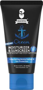 MUUCHSTAC Men’s Ocean Moisturizer & Sunscreen Matte Look Cream with Turmeric & Aloe Vera