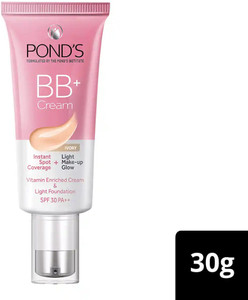 POND's BB+ Cream Light Make-up Glow Ivory Lightweight Foundation SPF 30 PA++ (30g)