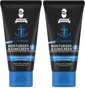 मुश्टैक Men’s Ocean Moisturizer & Sunscreen Matte Look Cream, Non-Sticky