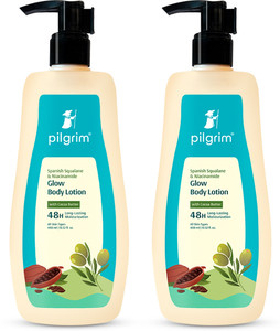 Pilgrim Body Lotion with Cocoa Butter 48H Long-Lasting Moisturization Pack of 2 (800 ml) - Image 1