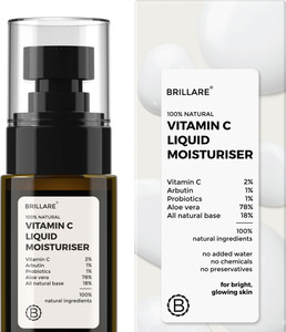 ब्रिल्लेयर Vitamin C Liquid Moisturiser, For Bright & Glowing Skin, Probiotics Moisturiser