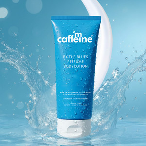 mCaffeine By the Blues Brightening Perfume Body Lotion | 5% Niacinamide | Aquatic Scent
