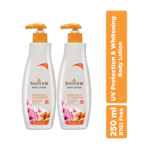 Santoor by Wipro Perfumed Body Lotion for Skin Whitening & UV Protection