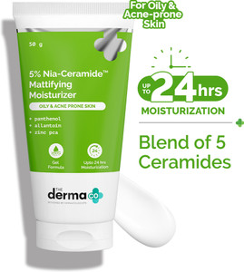 The Derma Co 5% Nia-Ceramide Mattifying Moisturizer | Blend of 5 Ceramides | For Oily & Acne
