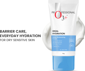 O3+ Ideal hydration moisturisation with Hyaluronic acid for barrier repair