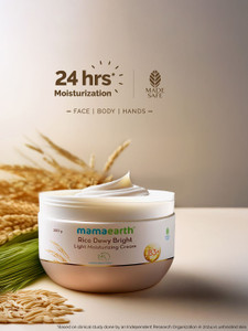 Mamaearth Rice Dewy Bright Light Moisturizing Cream with Rice Water & Niacinamide