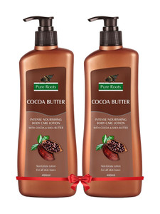 Pure Roots Cocoa Butter Body Care Lotion Pack Of 2 (400ml * 2)