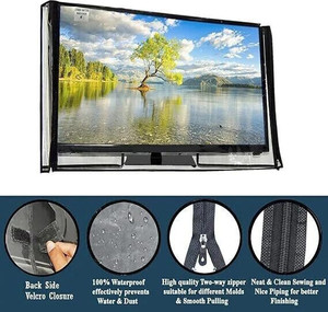 NAVYA ENTERPRISES Dustproof PVC LED/LCD/Monitor TV Cover Suitable for All Models of 32 Inch TV for 32 inch 32 inch led tv cover monitor cover computer cover  - 6440