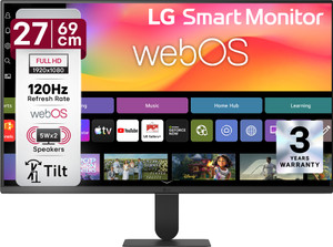 LG Smart AI 69.01 cm (27 inches) Full HD IPS Panel Monitor (27U511SB-B)