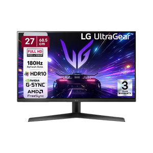LG UltraGear 68.58 cm (27 inch) Full HD IPS Panel with HDR10, NVIDIA G-SYNC Comaptible, Tilt-able Stand, 3-side virtually borderless design Gaming Monitor (27GS60F-BB.ATRKMVN)