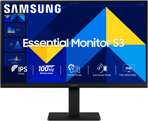 SAMSUNG Essential Series S3 55.88 cm (22 inch) Full HD LED Backlit IPS Panel with D-Sub, HDMI Flat Monitor (LS22D300GAWXXL)