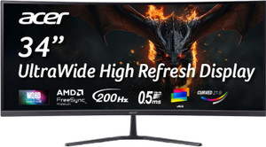 Acer 86.36 cm (34 inch) Curved UWQHD LED Backlit VA Panel Gaming Monitor (ED340CUR X0)