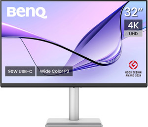 BenQ MA320U 81.28 cm (32 inch) 4K Ultra HD LED Backlit IPS Panel with P3 Color Gamut, Dual USB-C (90W PD), USB Hub, Brightness & Volume Control, Display Pilot2.0, Integrated Mac Controls, Height Adjustable Stand Monitor (MA320U)