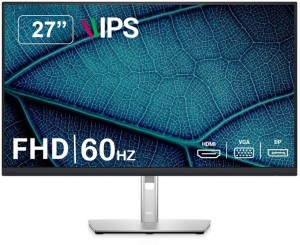 DELL P-series 27 inch Full HD LED Backlit IPS Panel with 3-Years warranty, Low Blue Light technology, 3-sided Bezel-less, HDMI, VGA, DP & & USB Ports, Pivot(rotation), Swivel/Tilt/Height adjustment Monitor (P2722H)