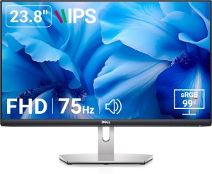DELL S Series 23.8 inch Full HD IPS Panel with Inbuilt Speaker, 3-Years warranty, 99% sRGB, Low Blue Light technology, HDMI x2, Tilt adjustment, Ultra Thin Bezel Monitor (S2421H/S2421HM)