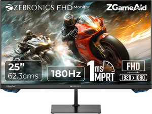 ZEBRONICS 63.5 cm (25 inch) Full HD VA Panel with 250 Nits Brightness, HDR10, 99% sRGB, 95% DCI-P3, 1 x DP, 1 x HDMI, 1 x 3.5mm�Anti-glare Display Monitor (ZEB-IGM 100, ZEB-N25A)