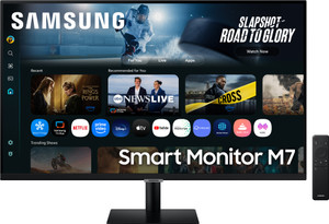 Samsung M7 80.0 cm (32 inch) 4K Ultra HD LED Backlit VA Panel with In-built Speaker, Smart TV Apps, AirPlay, Wi-Fi, Bluetooth, USB, Type-C, Wireless Display, Vision AI Smart Monitor (LS32FM700UWXXL)