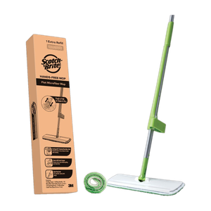 Scotch-Brite Hands-Free Microfiber Flat mop (with 1 Extra Refill ) Flat Mop