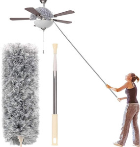Porquepine Foldable Microfiber Fan Cleaning Duster Flexible Fan Brush Dust Mop Dust Mop