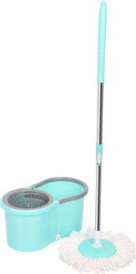 Qozent Floor Cleaning Mop with Bucket, pocha for Floor Cleaning(With 2 Refill) Wet & Dry Mop