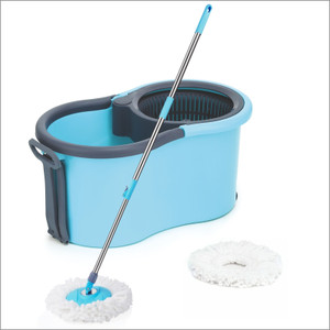 PINEVINTA NEW DESIGNER MOP SET IN BLUE COLOR WITH 2 REFILLS UNBREAKABLE BODY OF MOP Mop Set