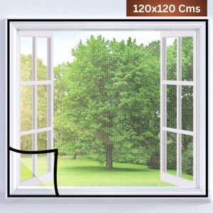 TurtleGrip Fibre Adults Washable Pre-Stitched Fiberglass Window Mosquito Net for All Types of Windows,120 GSM Mosquito Net