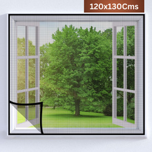 TurtleGrip Pre-Stitched Fiberglass Window Mosquito Net for All Types of Windows,120 GSM Fibre Washable Adults Mosquito Net