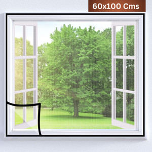 TurtleGrip Fibre Adults Washable Pre-Stitched Fiberglass Window Mosquito Net for All Types of Windows,120 GSM Mosquito Net