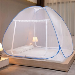 MARATHON Polyester Adults Washable Polyester Foldable Portable Insect Screen Machhardani for King Size Double Bed Mosquito Net