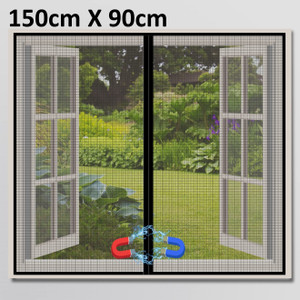 टर्टलग्रिप Magnetic Window Mosquito Net with Self-Adhesive Hook Tape DIY Installation पॉलिएस्टर एडल्ट के लिए बनाया गया मॉस्कीटो नेट