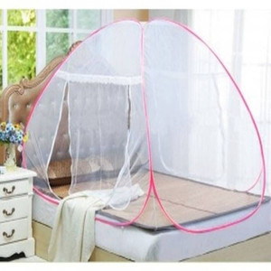 Adbra HDPE - High Density Poly Ethylene Adults Washable White Net High Density Poly Ethylene Adults Folding Queen Size Bed Mosquito Net Mosquito Net Mosquito Net