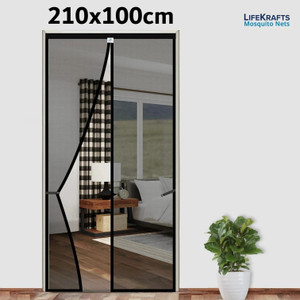 Lifekrafts Polyester Adults Washable Auto-Closing Magnetic Door Mosquito Net