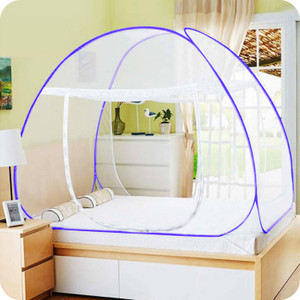 VIV-ATIQ Polyester Adults Washable , Foldable Net With Ventilation, Washable, Best Visibility & Free Saviours Mosquito Net