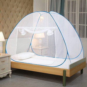 MARATHON Polyester Adults Washable Foldable Single bed Mosquito Net