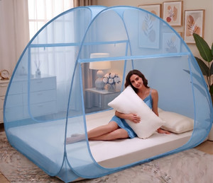 TLK-HWB Pro-Shield Heavy Duty Collapsible Canopy with Reinforced Base and Dual Zip Color Polyester Washable Adults Mosquito Net