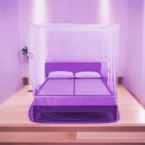 ZIMBLE Nylon Adults Washable Elegant Purple Mosquito Net | Mosquitoes Away | Shop Now Double Bed 60 X 84 X 84 Mosquito Net