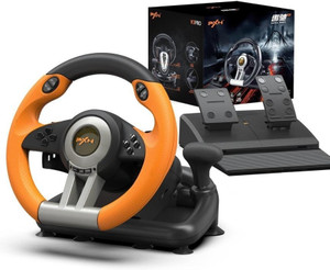 PXN V3 180 Degree Racing Game Steering Wheel With Brake Pedal  Motion Controller