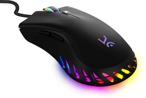 Kreo Falcon Wired Gaming Mouse, Pixart Sensor, RGB Mouse, Adjustable DPI upto 10k Wired Ambidextrous Optical  Gaming Mouse