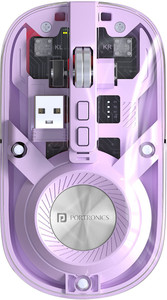 Portronics Toad 8 Transparent Wireless Mouse, Bluetooth + 2.4GHz, Rechargeable, Silent, Wireless Optical Mouse  with Bluetooth
