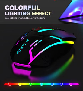ENTWINO D1-Black001 Wired Ambidextrous Optical  Gaming Mouse